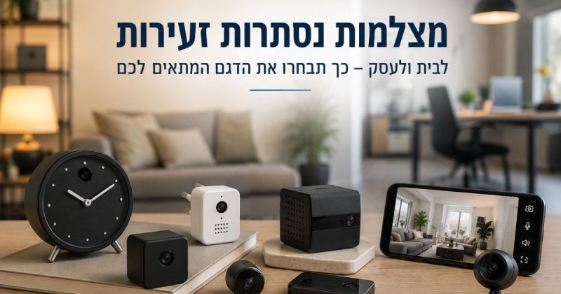 מצלמות נסתרות זעירות לבית ולעסק – כך תבחרו את הדגם המתאים לכם