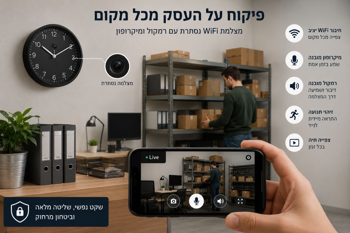 מצלמות נסתרות לעסק