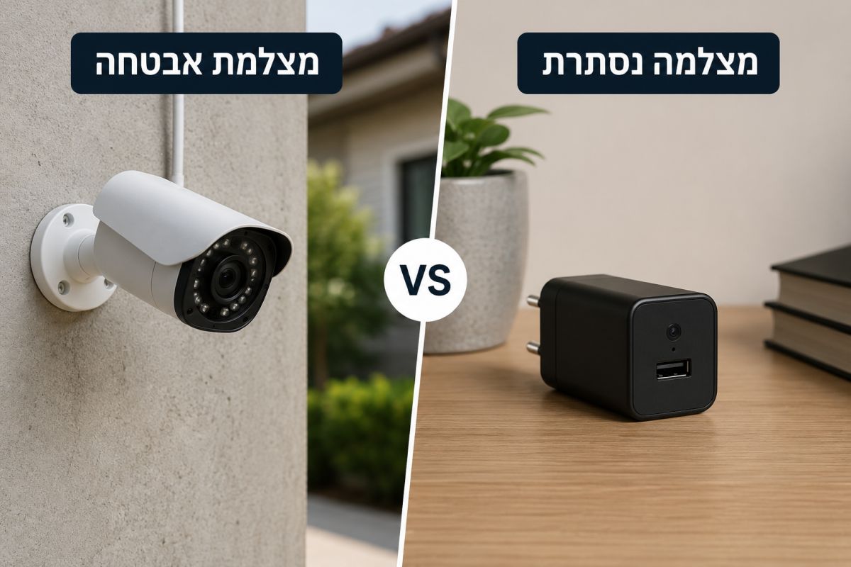 מצלמות נסתרות מול מצלמות אבטחה